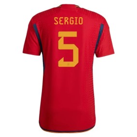 Prima Maglia Spagna Mondiali 2022 Sergio Busquets 5